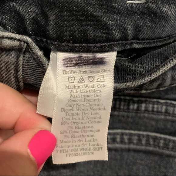 NEW* The Way-High Jean Skirt In Raven Stone Black Wash - Various Sizes - Picture 12 of 13
